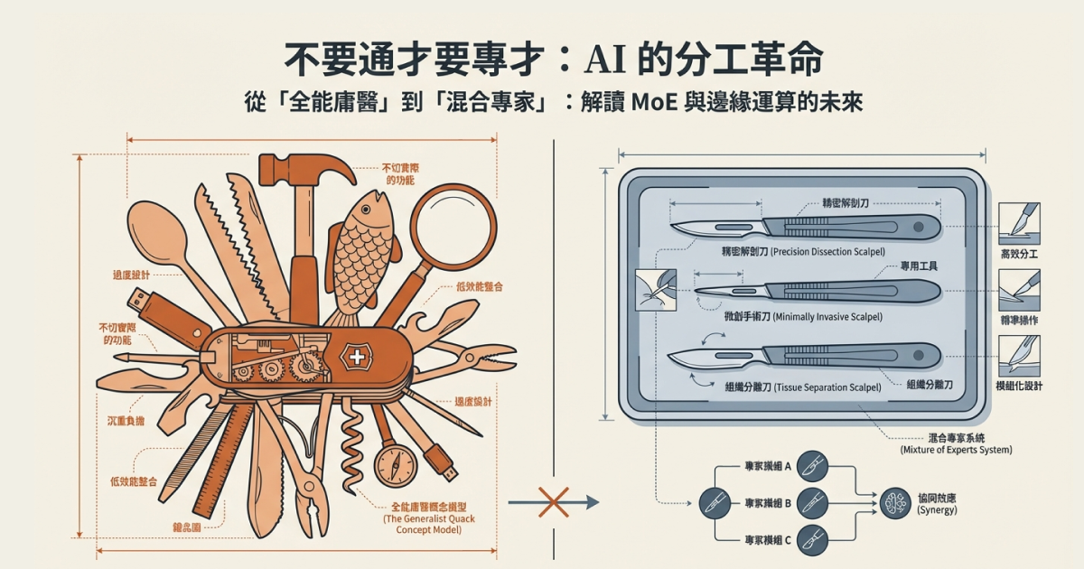 EP13：不要通才要專才：混合專家模型（Mixture of Experts, MoE）